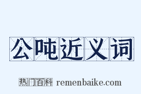 公吨近义词是什么意思的图片